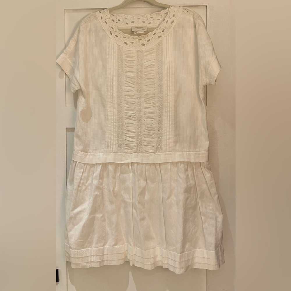 Kate Spade New York White Eyelet Dropped Waist Dress - ADORABLE